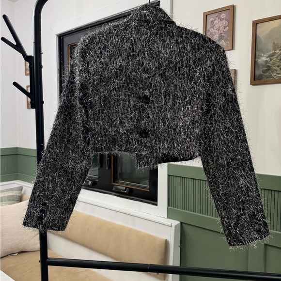 NASTY GAL Tinsel Cropped Blazer - Picture 4 of 6